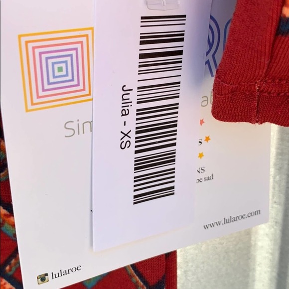 NWT Lularoe Julia Print Dress XS - Picture 6 of 7